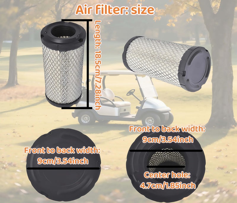 Viefow 1025582-01 11017-EZ 1025582-01 28463-G01 Black Golf cart Air filter Fits Club Car EZGO TXT Workhorse RXV Precedent gas Golf cart (2 Pack) - Image 5